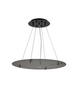 Lowan 59cm, 3m Satin Black/Matt Black, Suspension Plate c/w Power Cable To Lower Flush Fittings, Max Load 40kg (ONLY TESTED FOR OUR PRODUCTS)