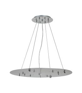 Lowan 69cm, 3m Polished Chrome/Silver, Suspension Plate c/w Power Cable To Lower Flush Fittings, Max Load 40kg (ONLY TESTED FOR OUR PRODUCTS)