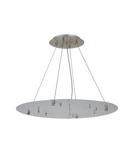 Lowan 69cm, 3m Satin Nickel/Silver, Suspension Plate c/w Power Cable To Lower Flush Fittings, Max Load 40kg (ONLY TESTED FOR OUR PRODUCTS)