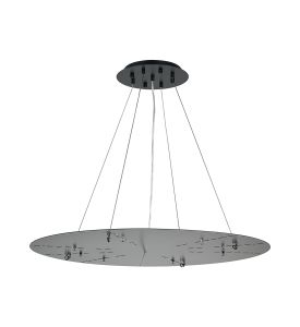 Lowan 79cm, 3m Satin Black/Matt Black, Suspension Plate c/w Power Cable To Lower Flush Fittings, Max Load 40kg (ONLY TESTED FOR OUR PRODUCTS)