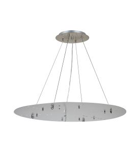 Lowan 79cm, 3m Satin Nickel/Silver, Suspension Plate c/w Power Cable To Lower Flush Fittings, Max Load 40kg (ONLY TESTED FOR OUR PRODUCTS)