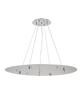 Lowan 89cm, 3m Polished Chrome/Silver Suspension Plate c/w Power Cable To Lower Flush Fittings, Max Load 40kg (ONLY TESTED FOR OUR PRODUCTS)