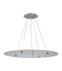 Lowan 89cm, 3m Satin Nickel/Silver, Suspension Plate c/w Power Cable To Lower Flush Fittings, Max Load 40kg (ONLY TESTED FOR OUR PRODUCTS)