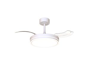Luna 42cm 30W LED Dimmable Ceiling Light With Built-In 24W DC Fan, 3000-5000K Remote Control, 4845lm, White, 5yrs Warranty