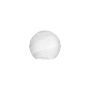 Ondra 15cm Round White Cloudy Globe Glass Shade (A),