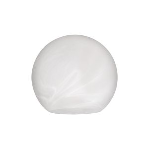Ondra 25cm Round White Cloudy Globe Glass Shade (A),
