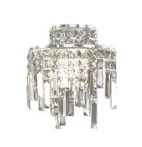 Maddison IP44 Wall Lamp 2 Light G9 Polished Chrome/Crystal