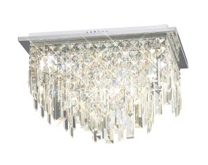 Maddison Ceiling Square 6 Light G9 Polished Chrome/Crystal