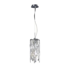 Maddison 15cm Pendant Cylinder 2 Light G9 Polished Chrome/Crystal
