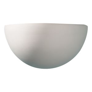 Marino 1 Light E27 White Plaster Wall Light Suitable For Painting