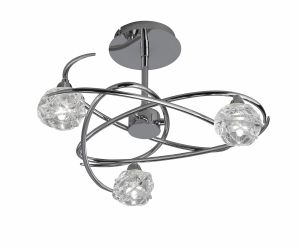 Mantra M3944 Maremagnum Ceiling 3 Light G9, Polished Chrome