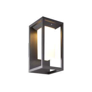 Meribel Solar/Sensor Wall Lamp, 2.2W LED, 3000K, 188lm, IP54, Graphite, 3yrs Warranty