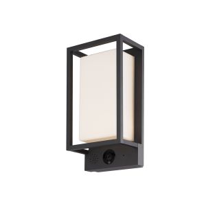 Meribel Camera/WIFI/CCT Wall Lamp, 9W LED, 2700-6000K, 530lm, IP54, Graphite, 3yrs Warranty