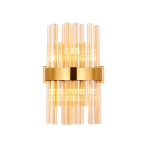 Modus 6 Light G9, Wall Light, Brass / Amber