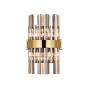 Modus 6 Light G9, Wall Light, Brass / Smoke