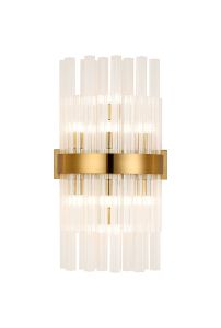 Modus 8 Light G9, Wall Light, Brass / Clear
