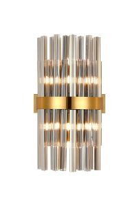 Modus 8 Light G9, Wall Light, Brass / Smoke