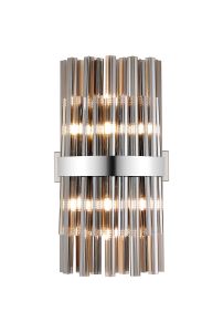 Modus 8 Light G9, Wall Light, Polished Nickel / Smoke