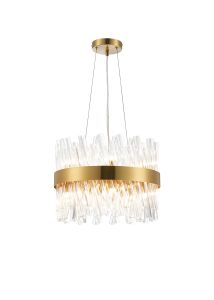 Modus 40cm 10 Light G9, Pendant Round, Brass / Clear