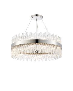 Modus 80cm 24 Light G9, Pendant Round, Polished Nickel / Clear Item Weight: 23.13kg