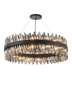 Modus 1m 32 Light G9, Pendant Round, Satin Black / Smoke Item Weight: 29.51kg