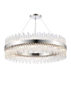 Modus 1m 32 Light G9, Pendant Round, Polished Nickel / Clear Item Weight: 29.51kg