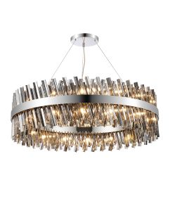 Modus 1m 32 Light G9, Pendant Round, Polished Nickel / Smoke Item Weight: 29.51kg