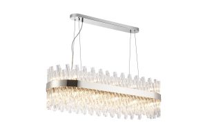 Modus 1m 24 Light G9, Pendant Oblong, Polished Nickel / Clear Item Weight: 22.65kg
