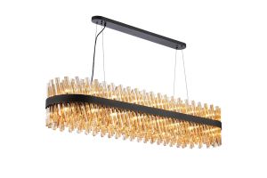 Modus 1.5m 36 Light G9, Pendant Oblong, Satin Black / Amber Item Weight: 33.98kg