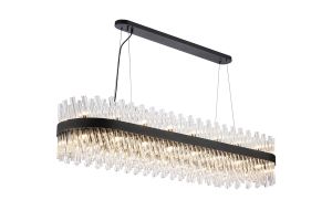 Modus 1.5m 36 Light G9, Pendant Oblong, Satin Black / Clear Item Weight: 33.98kg