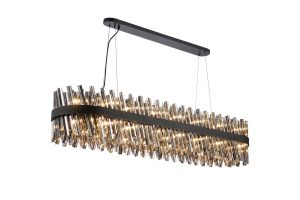 Modus 1.5m 36 Light G9, Pendant Oblong, Satin Black / Smoke Item Weight: 33.98kg