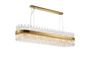 Modus 1.5m 36 Light G9, Pendant Oblong, Brass / Clear Item Weight: 33.98kg
