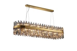 Modus 1.5m 36 Light G9, Pendant Oblong, Brass / Smoke Item Weight: 33.98kg