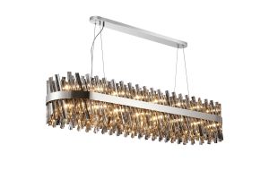 Modus 1.5m 36 Light G9, Pendant Oblong, Polished Nickel / Smoke Item Weight: 33.98kg