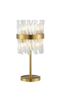 Modus 6 Light G9, Table Lamp, Brass / Clear