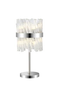 Modus 6 Light G9, Table Lamp, Polished Nickel / Clear