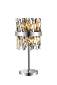 Modus 6 Light G9, Table Lamp, Polished Nickel / Smoke