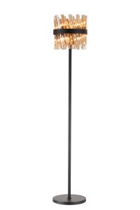 Modus 8 Light G9, Floor Lamp, Satin Black / Amber