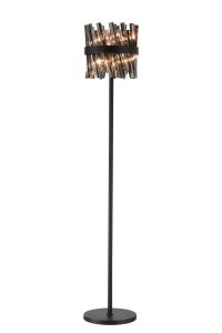 Modus 8 Light G9, Floor Lamp, Satin Black / Smoke