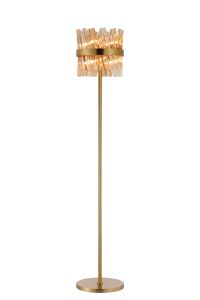 Modus 8 Light G9, Floor Lamp, Brass / Amber