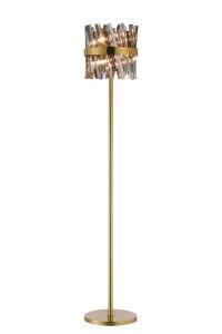 Modus 8 Light G9, Floor Lamp, Brass / Smoke
