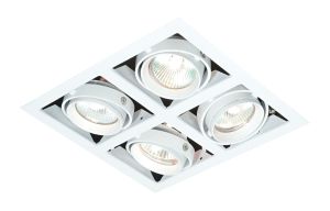 Box Recessed 4x50W MR16 Wht