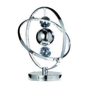 Endon MUNI-TLCH Muni Single LED Table Lamp Polished Chrome Plate With Clear/Frosted Finish