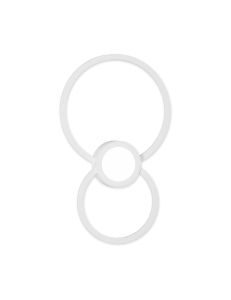 Mural Wall Lamp Circles, Dimmable, 24W, 3000K, 1440lm, White, 3yrs Warranty