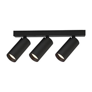 Nazare Linear 3 Light Spotlight GU10 Mini (Max 12W), Matt Black