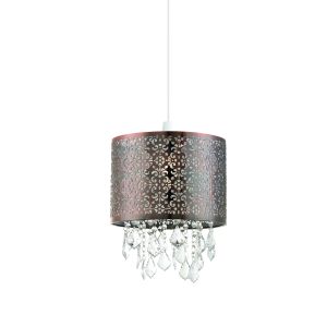 Moccas Non Electric Shade Antique Brass/Clear Aceylic Finish 