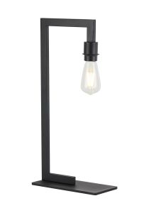 Isola Table Lamp Over Arm Without Shade, 1 Light E27, Satin Black