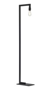 Isola Floor Lamp Over Arm Without Shade, 1 Light E27, Satin Black
