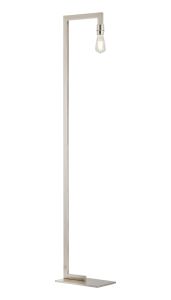 Isola Floor Lamp Over Arm Without Shade, 1 Light E27, Satin Nickel