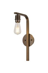 Isola Arc Wall Light, (FRAME ONLY), 1 Light E27, Matt Bronze